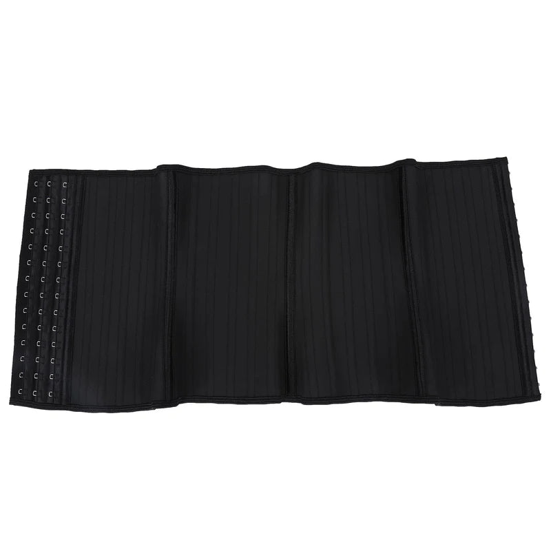 Black Latex Waist Training Corset 25 Steel Boned Waist Cincher
