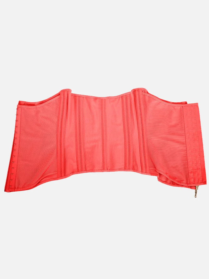 High Compression 15 Built-in Steel Bone Tummy Control Waist Trainer Red