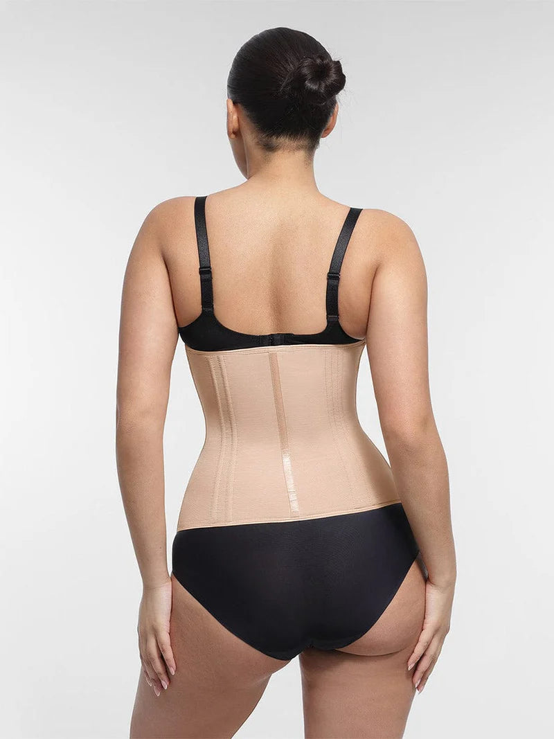 High Compression 15 Built-in Steel Bone Tummy Control Waist Trainer Nude